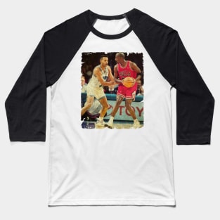 Michael Jordan vs Dell Curry Baseball T-Shirt